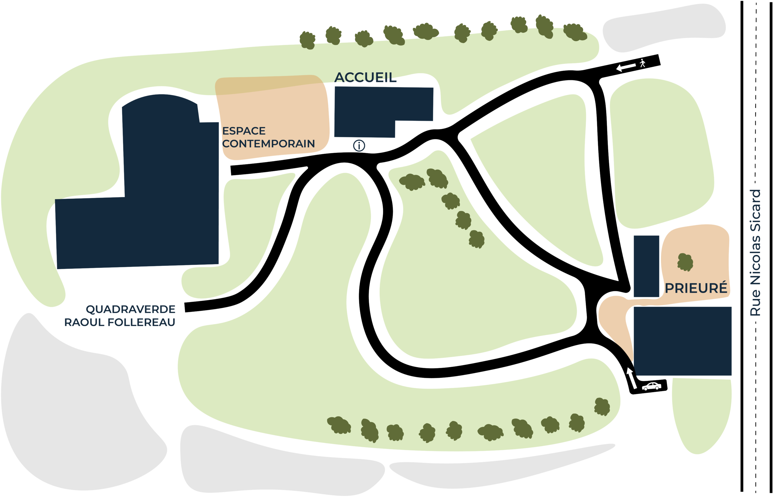 Plan exterieur et accès Image illustrant un événement professionnel à l'Espace de l'Ouest Lyonnais, incluant des conférences, séminaires, et congrès. Les espaces modulables, tels que l'amphithéâtre et les salles de réunion, sont équipés de prestations complémentaires et de solutions techniques avancées, parfaits pour organiser divers évènements professionnels et assurer leur succès.